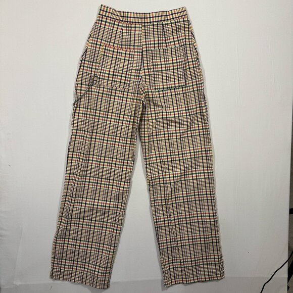 The Ragged Priest High Rise Checked Wide Pants S Chain Punk Grunge Streetwear UK - Picture 2 of 14